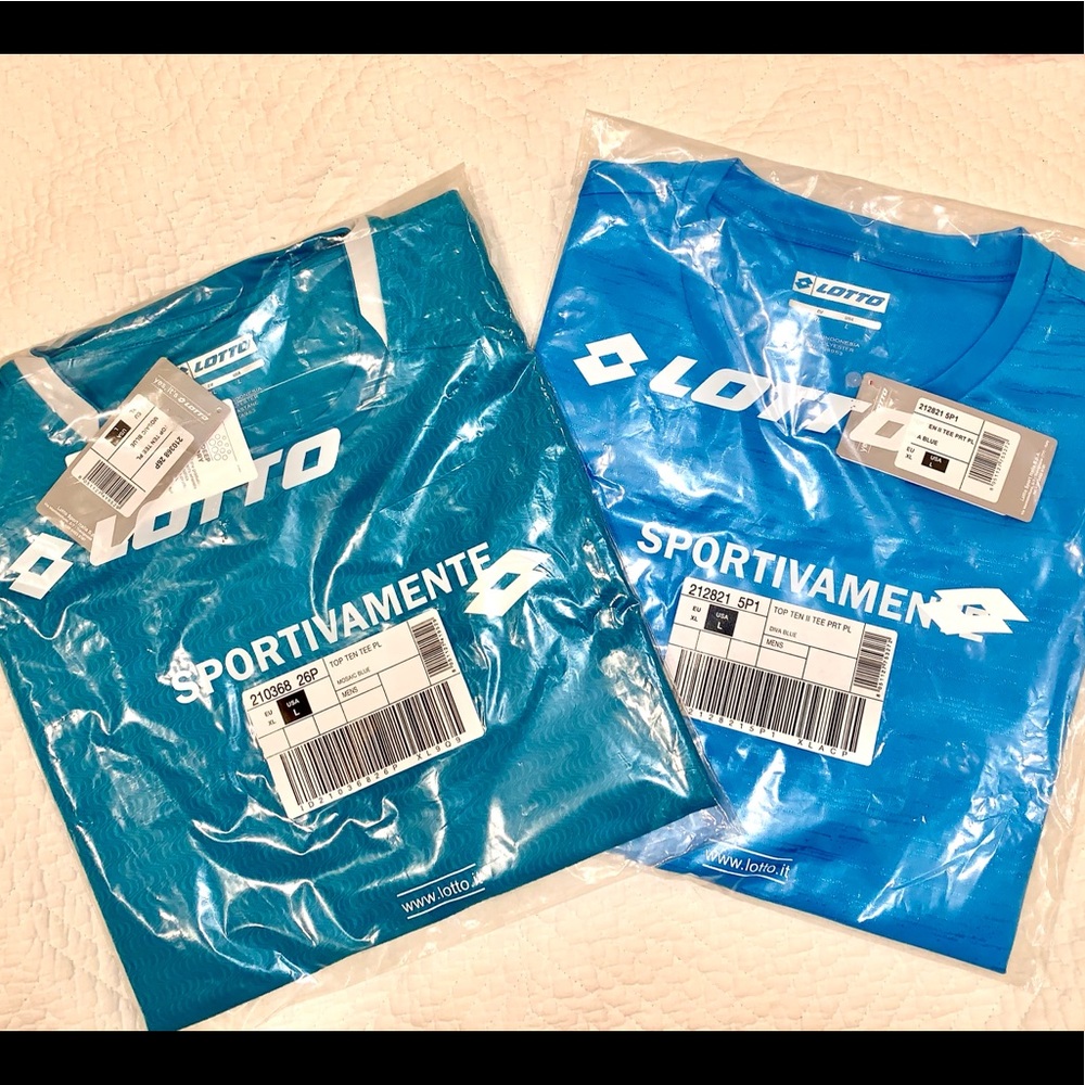 NWT Lotto men’s tennis shirts 2 pack -Large